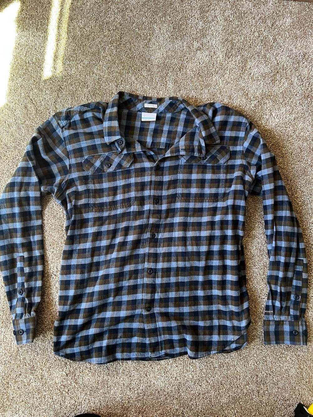 Columbia Sportswear Company Long Sleeve Flannel Size L Regular Fit Plaid